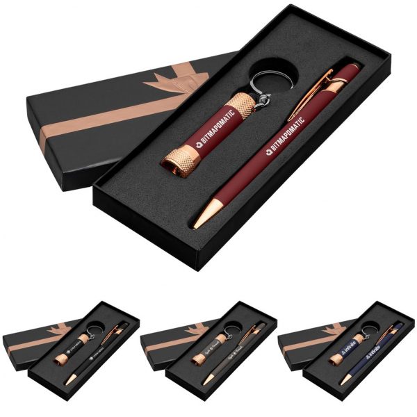 Alpha Arden Schleife Gold Geschenkset mit Taschenlampe