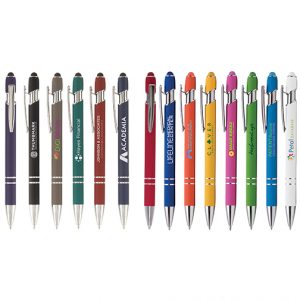 Alpha Arden Soft-Touch Kugelschreiber aus Metall mit Stylus