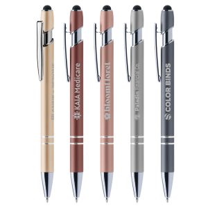 Alpha Mineral Soft-Touch Kugelschreiber aus Metall mit Stylus