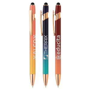 Alpha Ombre Gold Soft-Touch Kugelschreiber aus Metall mit Stylus