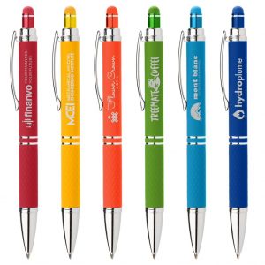 Diamond Bright Soft-Touch Kugelschreiber aus Metall mit Stylus