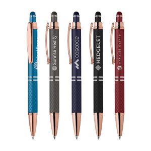 Diamond Gold Soft-Touch Kugelschreiber aus Metall mit Stylus