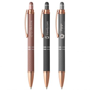 Diamond Mineral Gold Soft-Touch Kugelschreiber aus Metall mit Stylus
