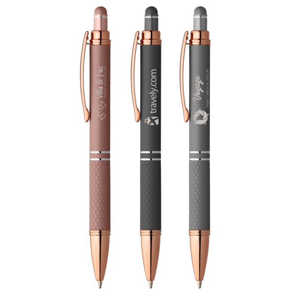 Diamond Mineral Gold Soft-Touch Kugelschreiber aus Metall mit Stylus