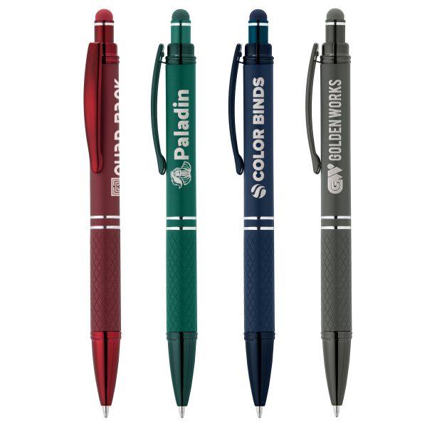 Diamond Mono Soft-Touch Kugelschreiber aus Metall mit Stylus