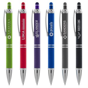 Diamond Soft-Touch Kugelschreiber aus Metall mit Stylus